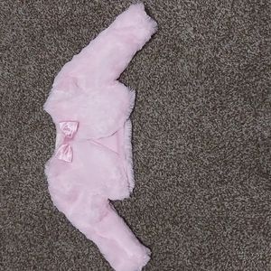 Pink Faux Fur Nouvette Baby Overlay